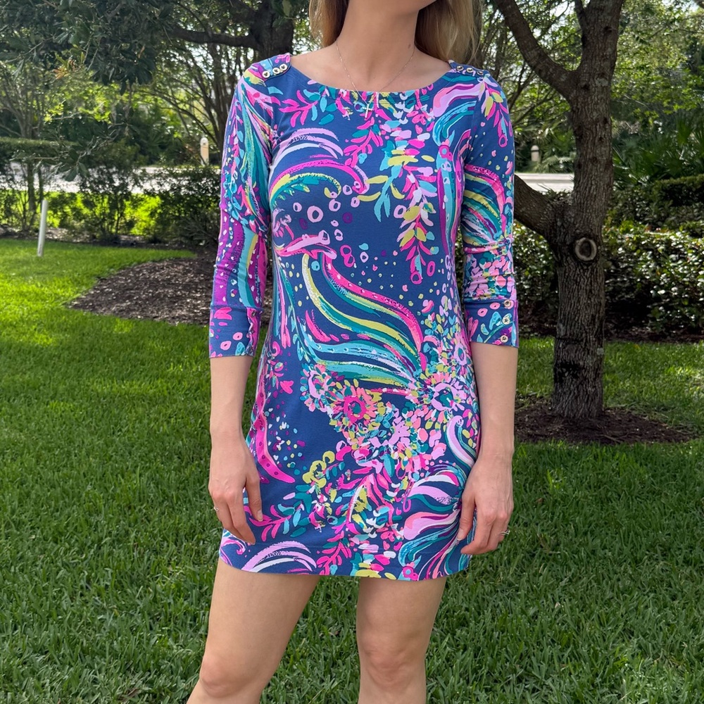 Lilly Pulitzer Beach Loot Mini Sophie Dress UPF 50+